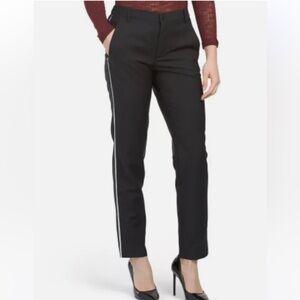 Zadig & Voltaire Ss 40 / LG Pomelo Pant Black Virgin Wool Tuxedo Stripe